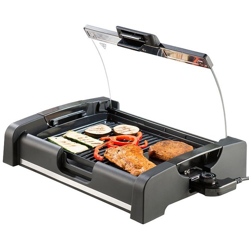 Tischgrill mit glasdeckel - mit,